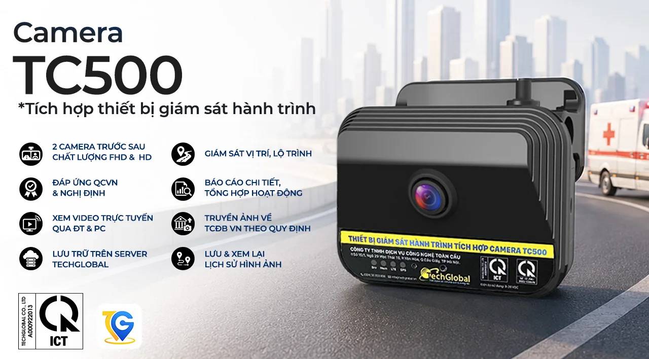 Thiết bị giám sát hành trình và Ghi nhận hình ảnh người lái xe TC500