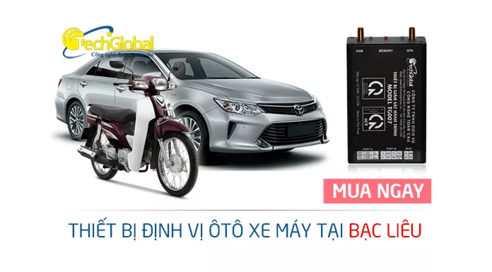 Thiết bị định vị tại Bạc Liêu gắn cho xe máy ôtô
