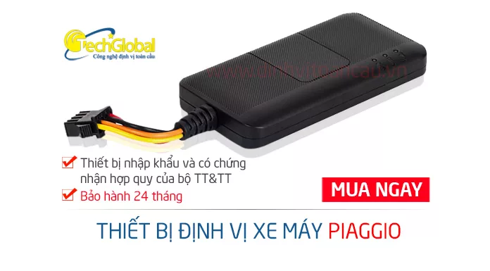 Lắp định vị xe máy Piaggio – Giải pháp theo dõi & bảo vệ an toàn