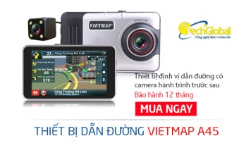 Thiết bị dẫn đường A45 là sản phẩm bổ trợ cho thiết bị định vị xe tải tại Vân Đồn Quảng Ninh
