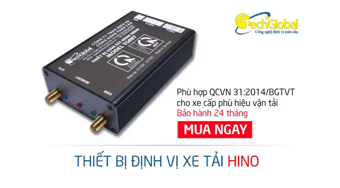 Lắp định vị xe tải Hino theo chuẩn bộ GTVT