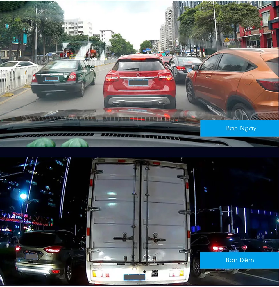 Camera hành trình JC200 ghi hình ngày vè đêm vô cùng rõ nét