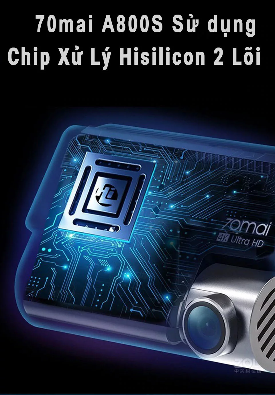 camera hành trình xiaomi a800s có hiệu năng mạnh mẽ