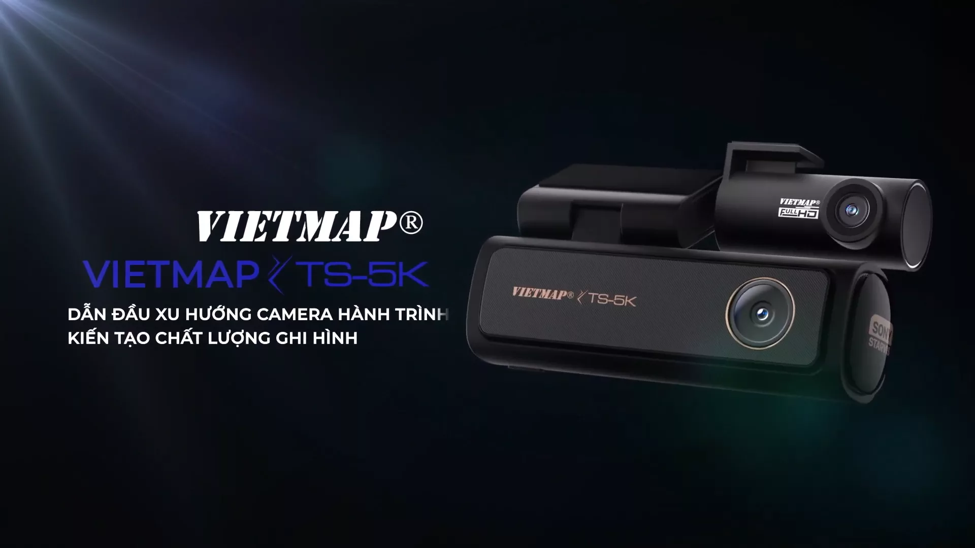 vietmap TS-5K ghi hình 2 kênh trước sau