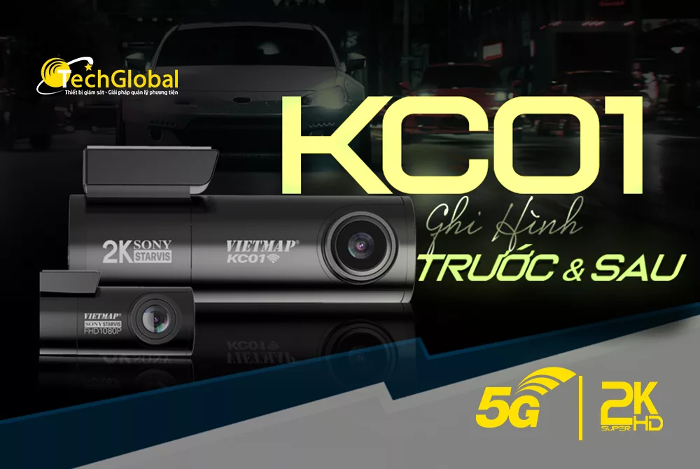 Vietmap KC01 ghi hình toàn cảnh trước sau siêu nét