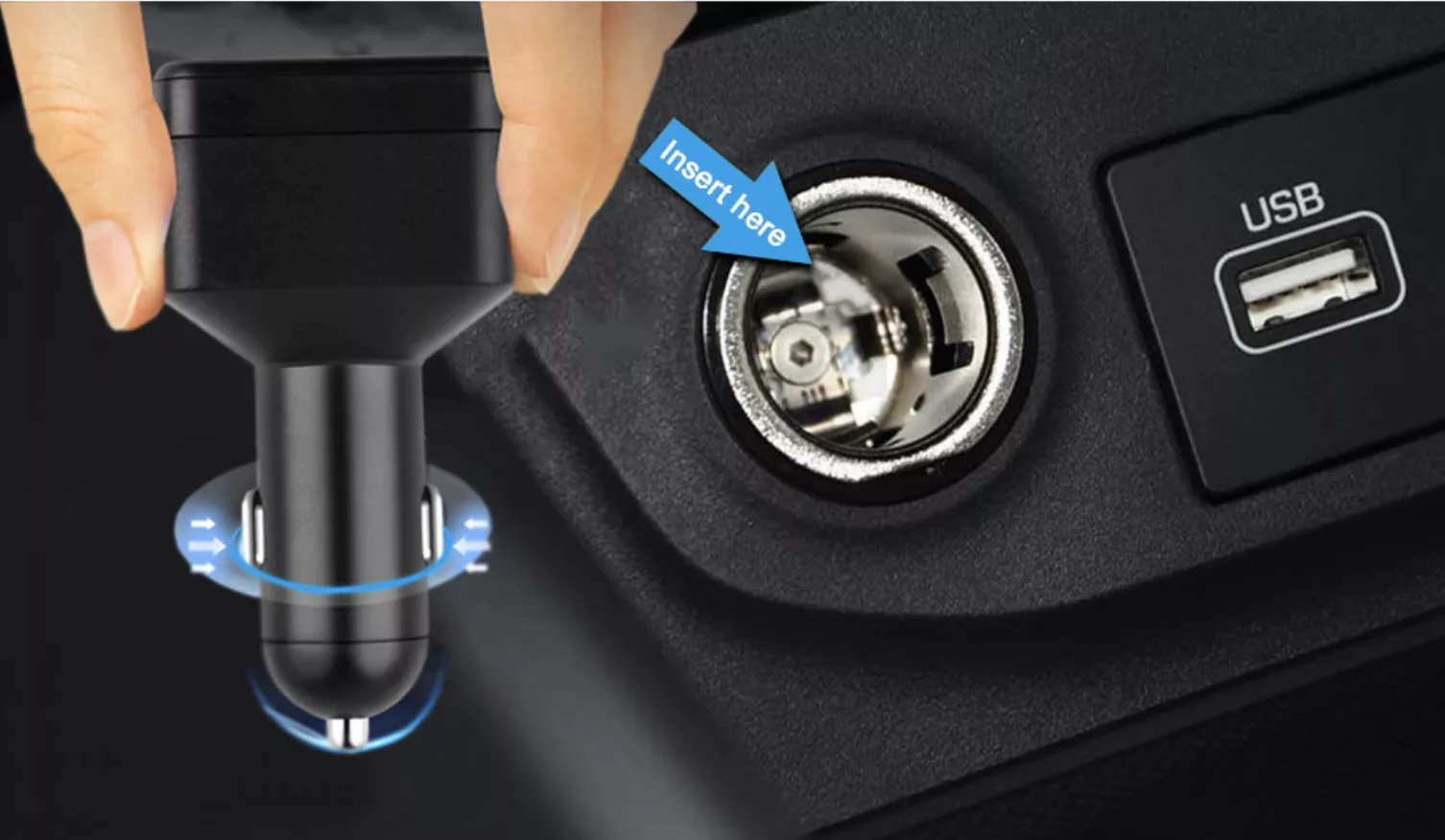 Thiết bị định vị ô tô TGB001 sạc tẩu điện có thiết kế hiện đại, rất gọn gàng