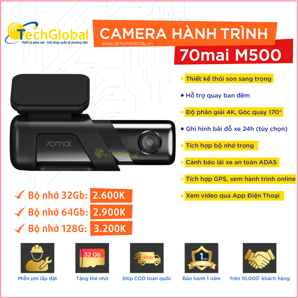 Camera hành trình 70mai M500 cao cấp