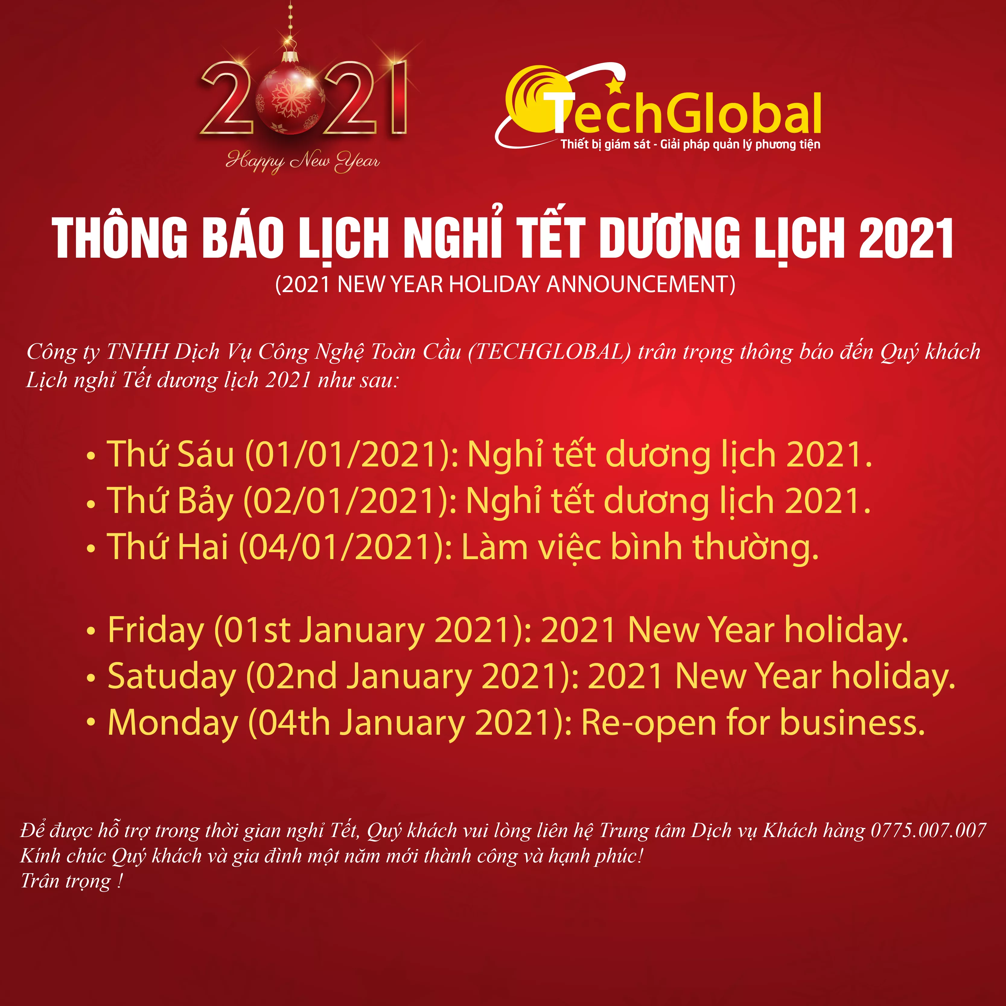 Thong bao nghi tet duong lich 2021 2