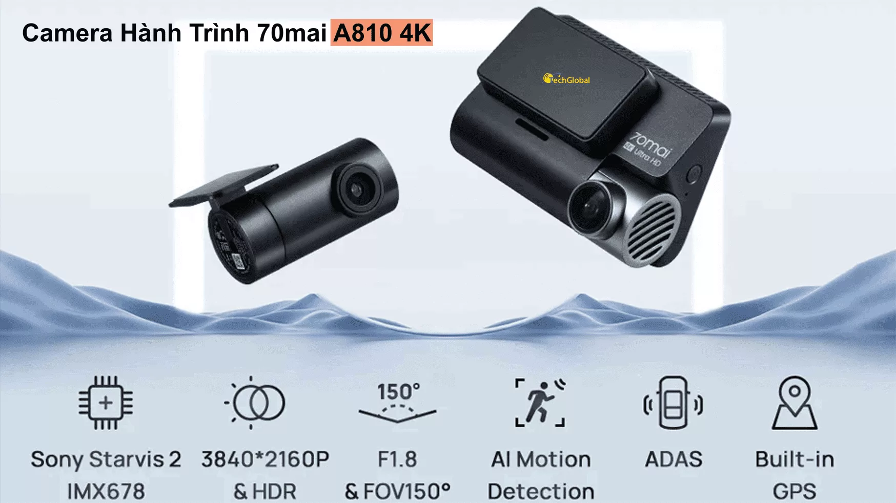 Camera hành trình 70mai A810 4K HDR