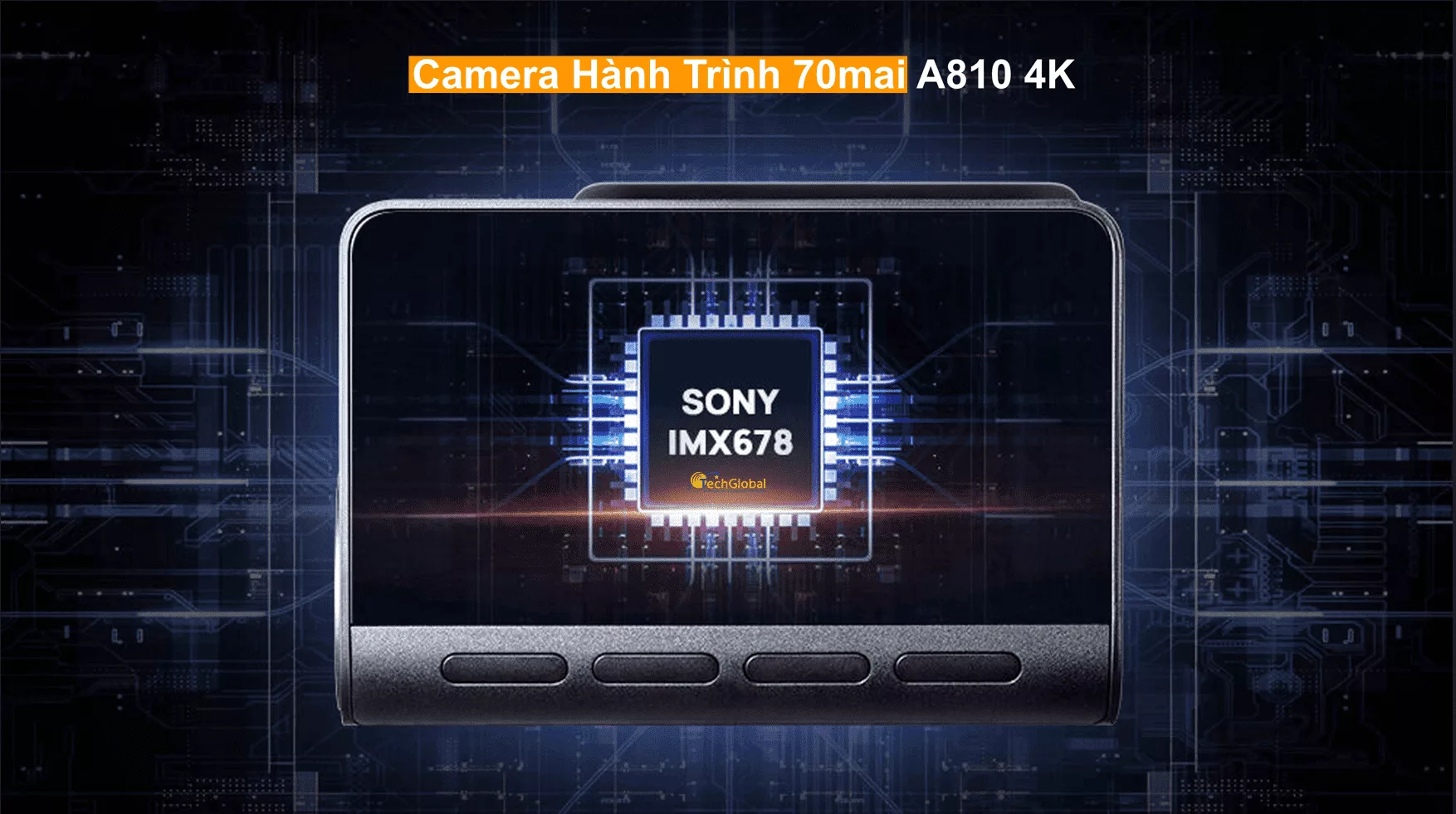 Camera 70mai A810 sử dụng cảm biến STARVIS 2 cao cấp
