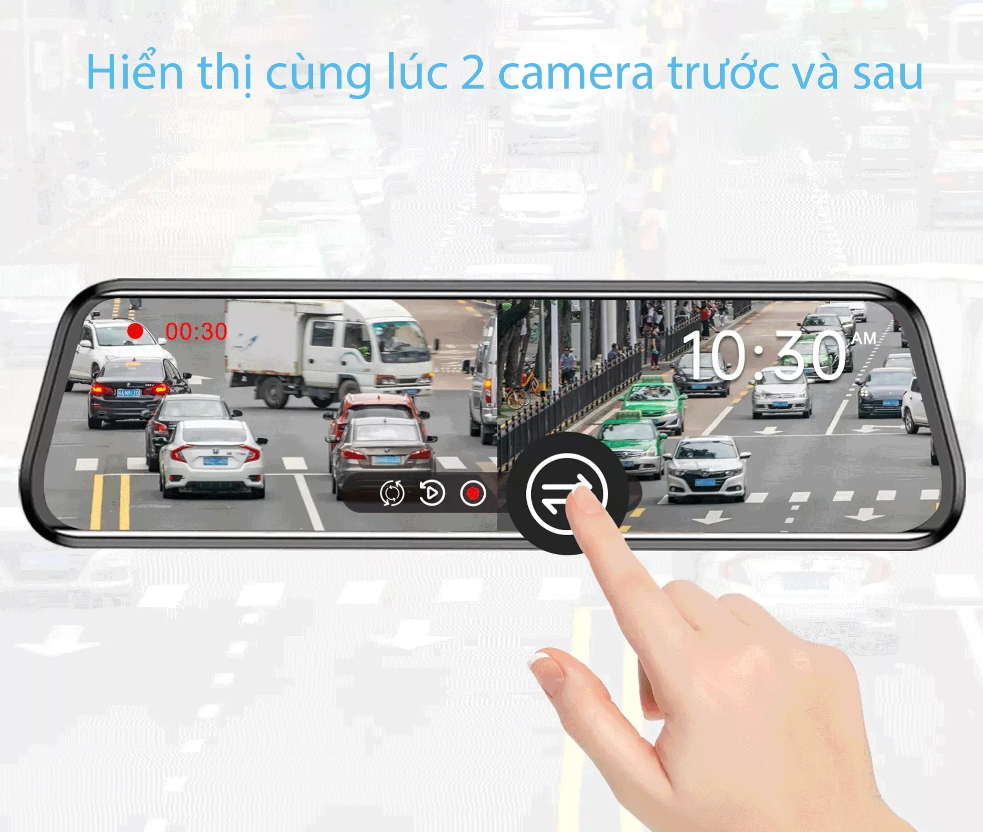 camera hanh trinh v23 hien thi