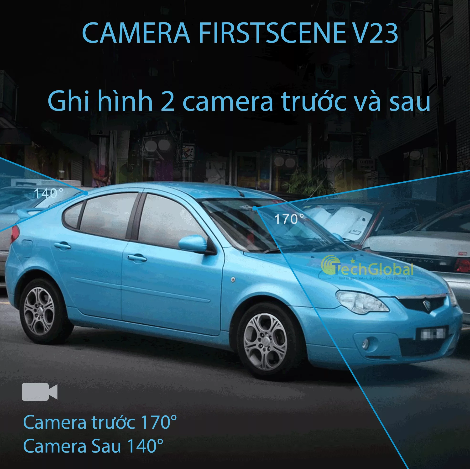 camera hanh trinh v23 truoc sau
