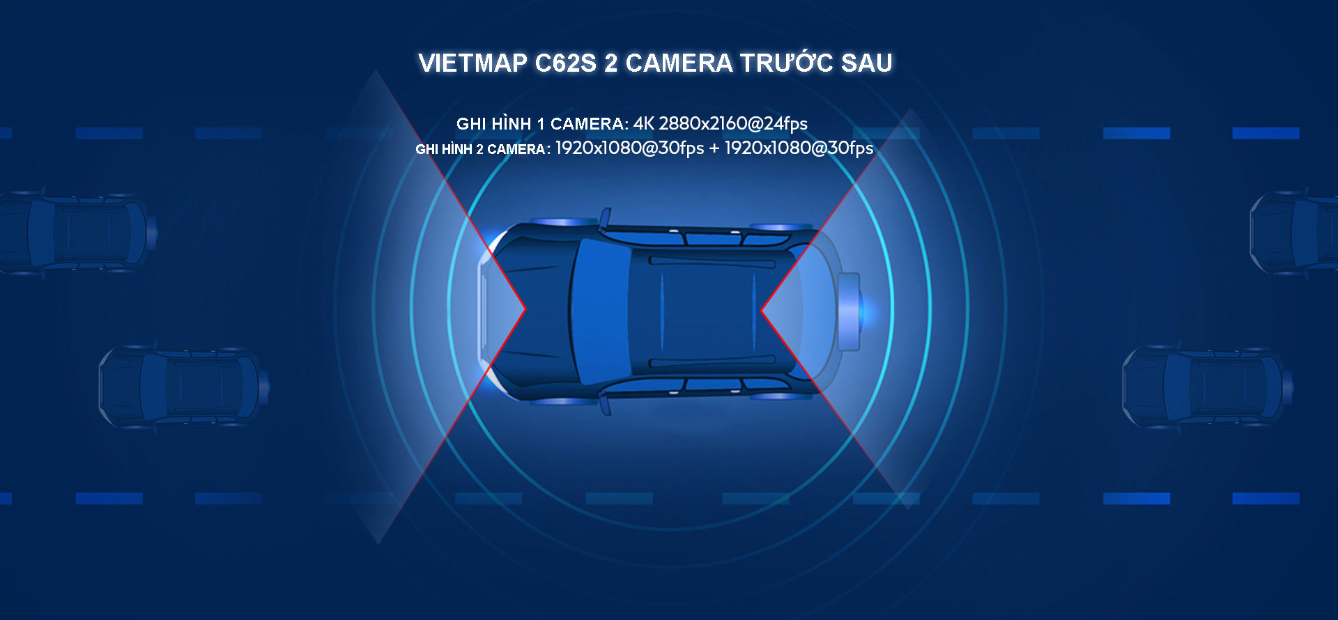 Camera Hành Trình Vietmap C62S Phiên Bản Mới có 2 sự lựa chọn độ phân giải
