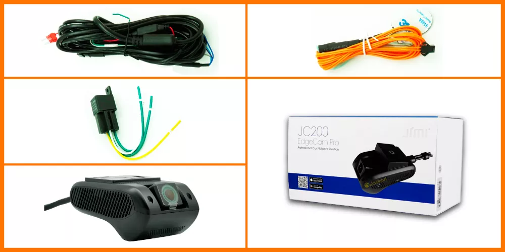 Trọn bộ camera hành trình JC200 do TechGlobal cung cấp