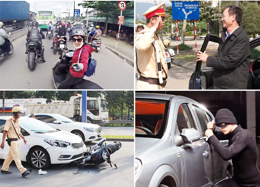 Rủi ro khi di chuyển ô tô trên đường là luôn luôn thường trực và bất ngờ