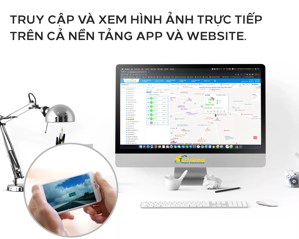 camera hành trình ô tô JC200 hỗ trợ xem hình ảnh video cả trên điện thoại và máy tính