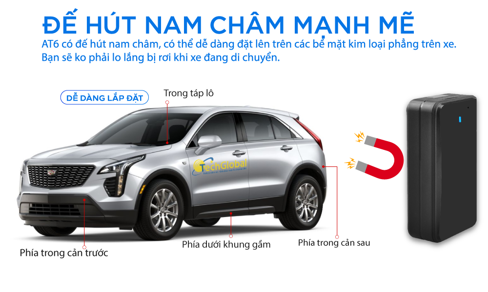 Đế nam châm mạnh mẽ