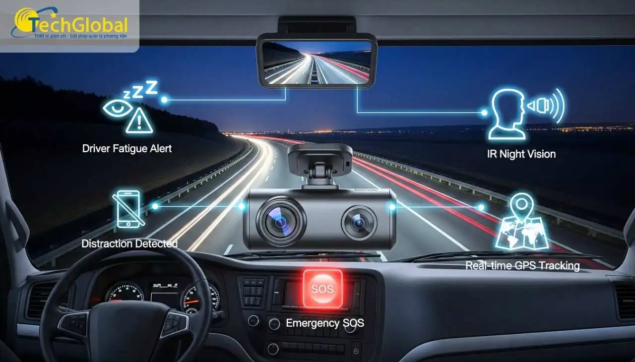 5 tính năng cốt lõi của camera giám sát hành trình ai