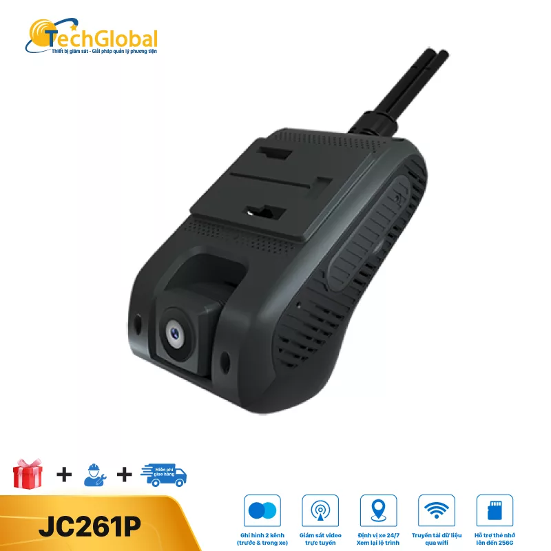 Camera trực tuyến 2 kênh JC261p: Giám sát từ xa 4G, Full HD 1080P