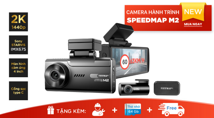 Camera Hành Trình SpeedMap M2 - Siêu Phẩm Camera Ô tô