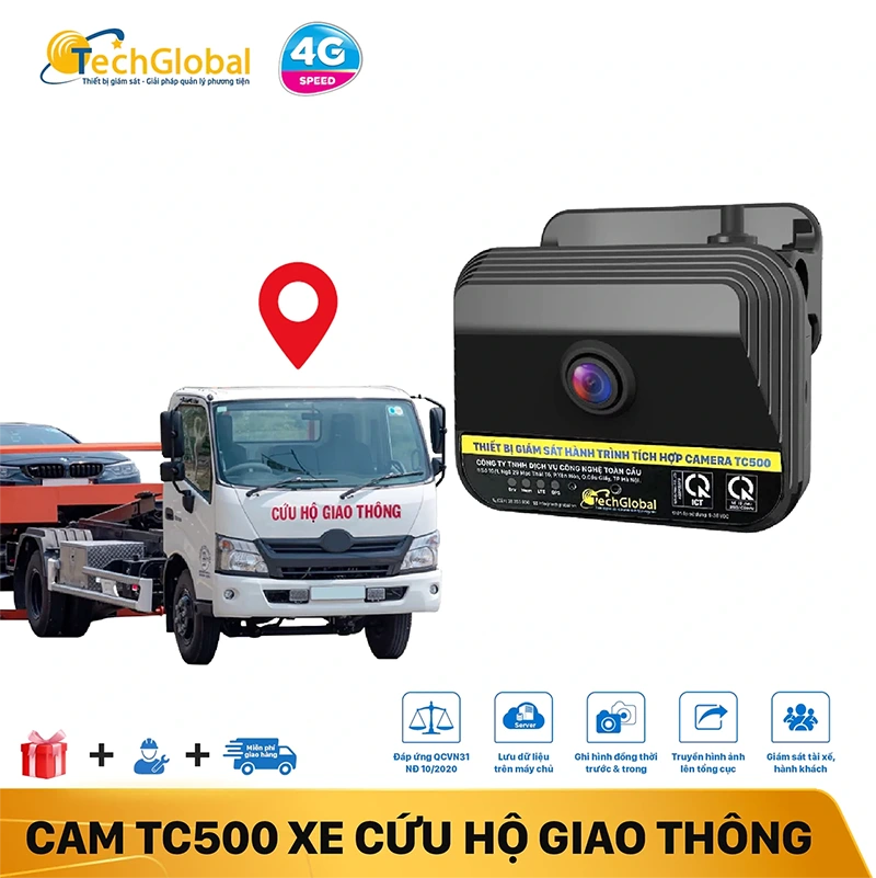 Camera Giám Sát Hành Trình Xe Cứu Hộ Giao Thông TC500