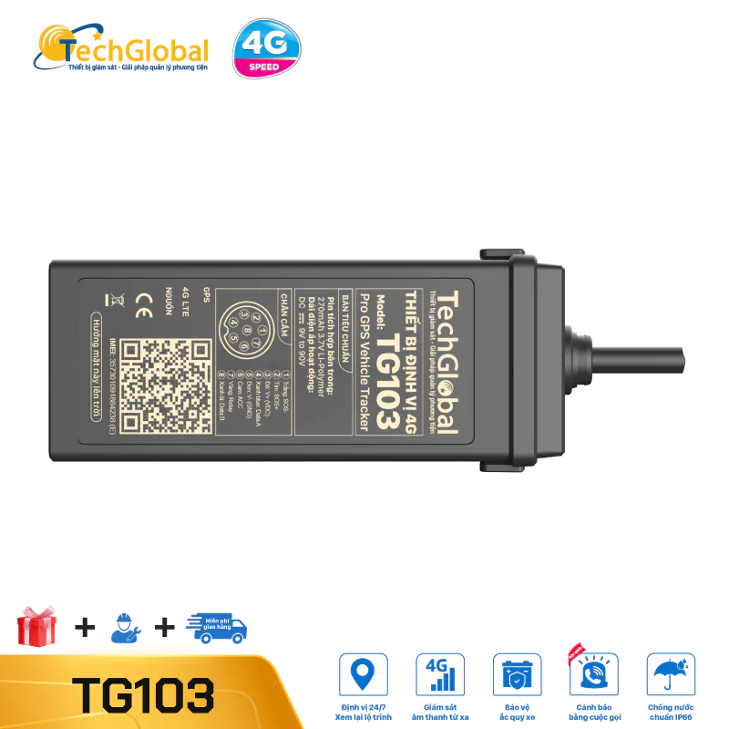 Định Vị TG103 Chi 4G - Phiên Bản Cao Cấp - Siêu Bền Bỉ