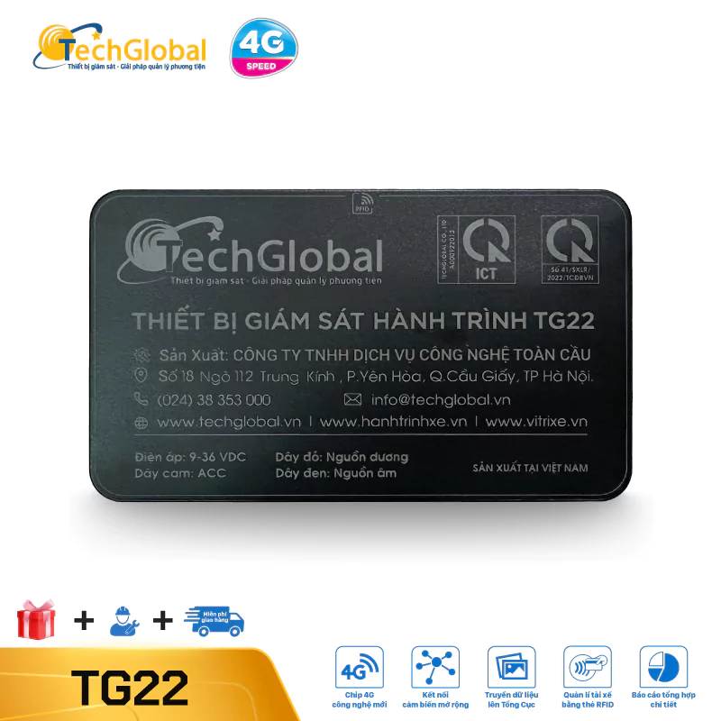 Thiết Bị Định Vị TG22 4G - Hợp Chuẩn Bộ GTVT - Giám Sát Hành Trình 