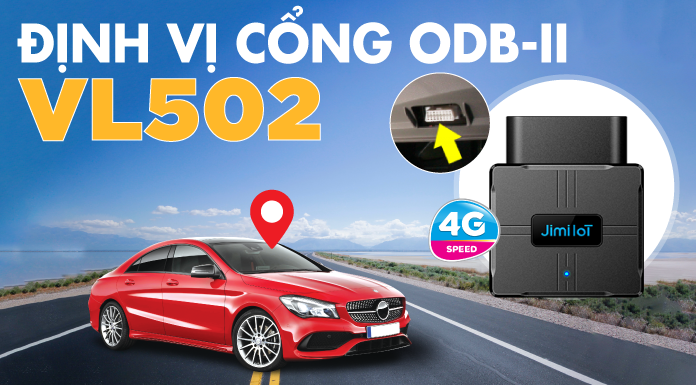 Định Vị Ô tô VL502 Cắm Cổng OBD-II Chip 4G - Cắm là chạy