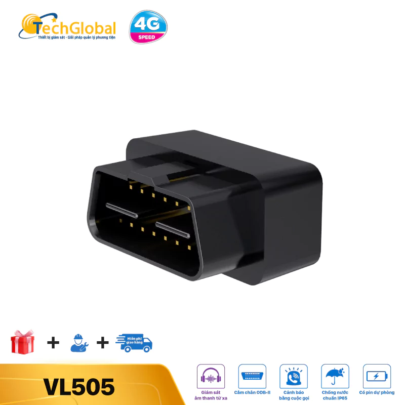 Định Vị Ô Tô VL505 Cắm Cổng OBD-II - Ghi Âm Âm Thanh