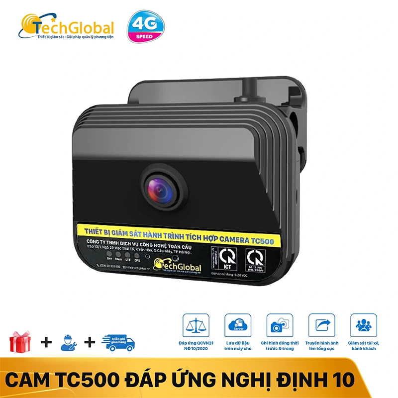 Camera Nghị Định 10 TC500 Tích Hợp Thiết Bị Giám Sát Hành Trình