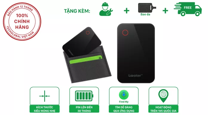 Thẻ Định Vị Siêu Mỏng Loctag LT1 - Định Vị Không Sim