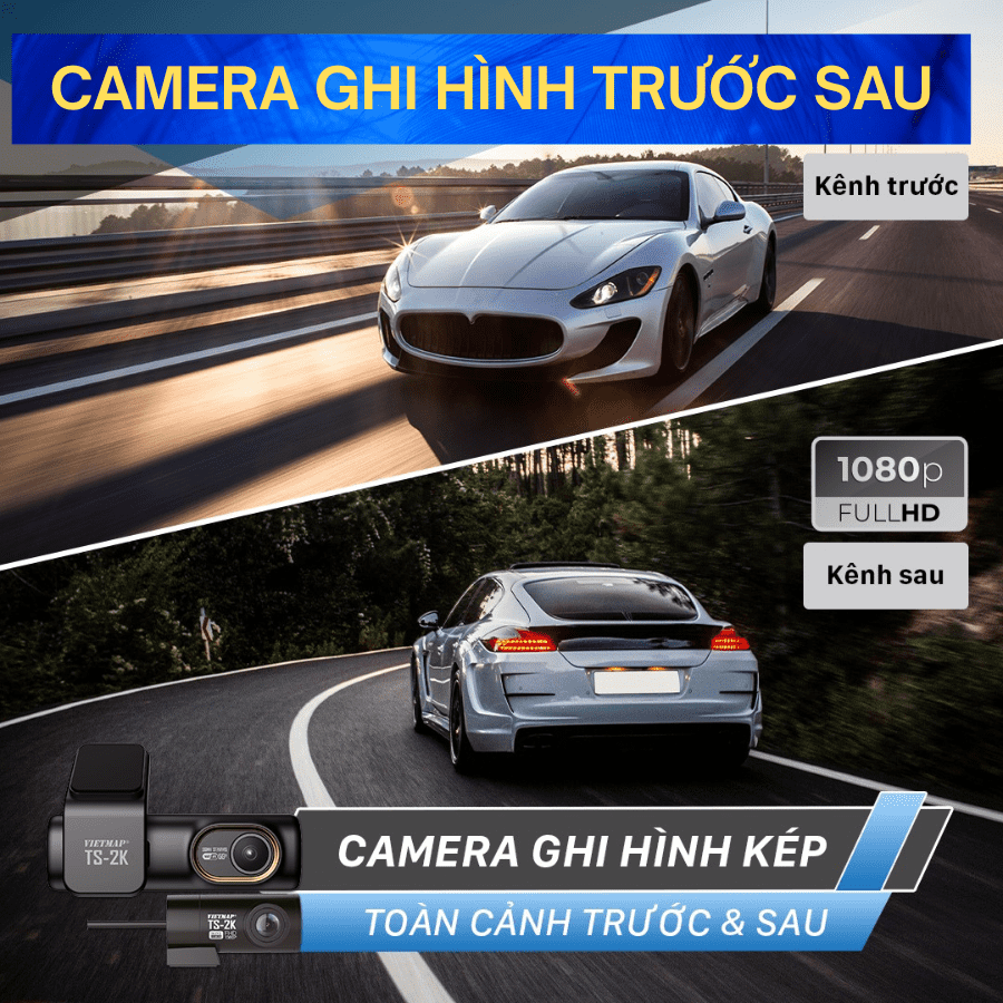 Camera hành trình 2 mắt trước sau bảo vệ bạn khi lái xe