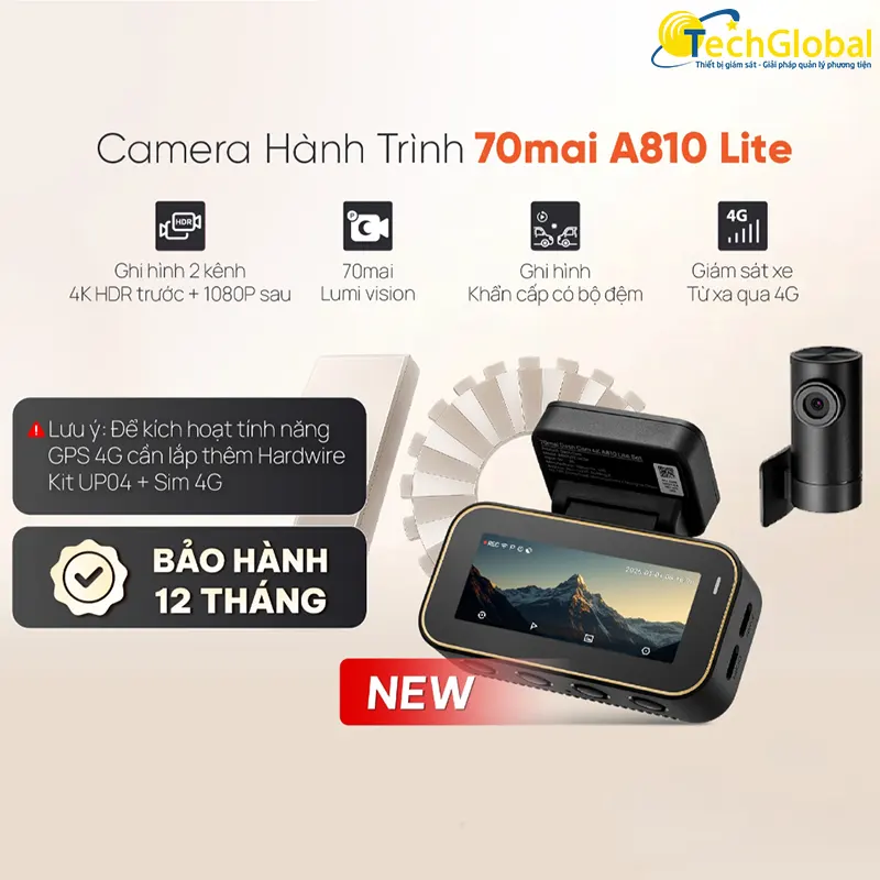 Camera hành trình 70mai 4K A810 Lite, Giám sát xe từ xa