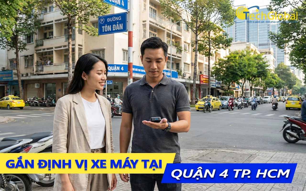 Gắn định vị xe máy tại quận 4 TPHCM
