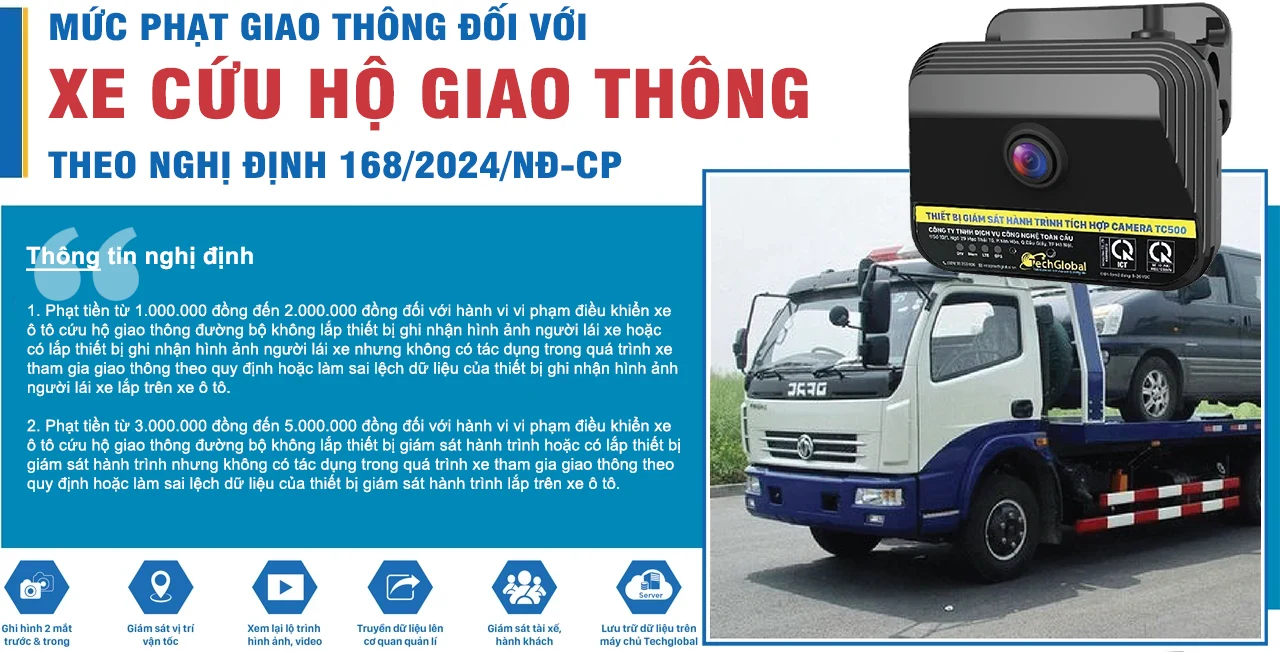 Mức Phạt Giao Thông Đối Với Xe Cứu Hộ Giao Thông Từ Ngày 01-01-2025