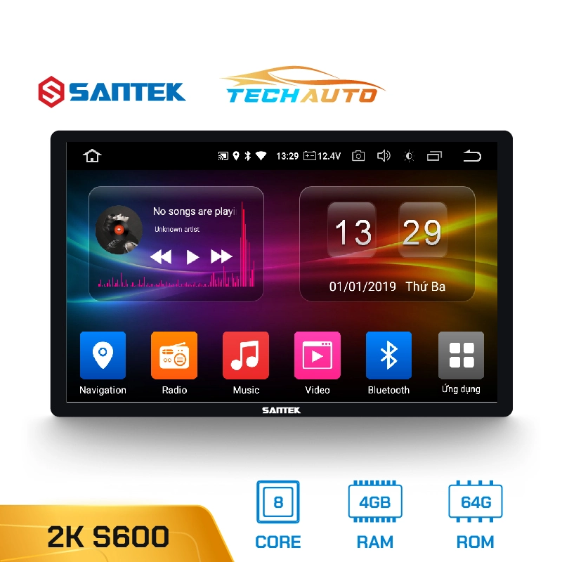 Màn Hình Android Santek S600 2K Chính Hãng