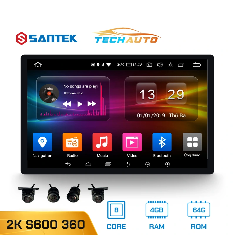 Màn Hình Android Santek S600 2K Cam360