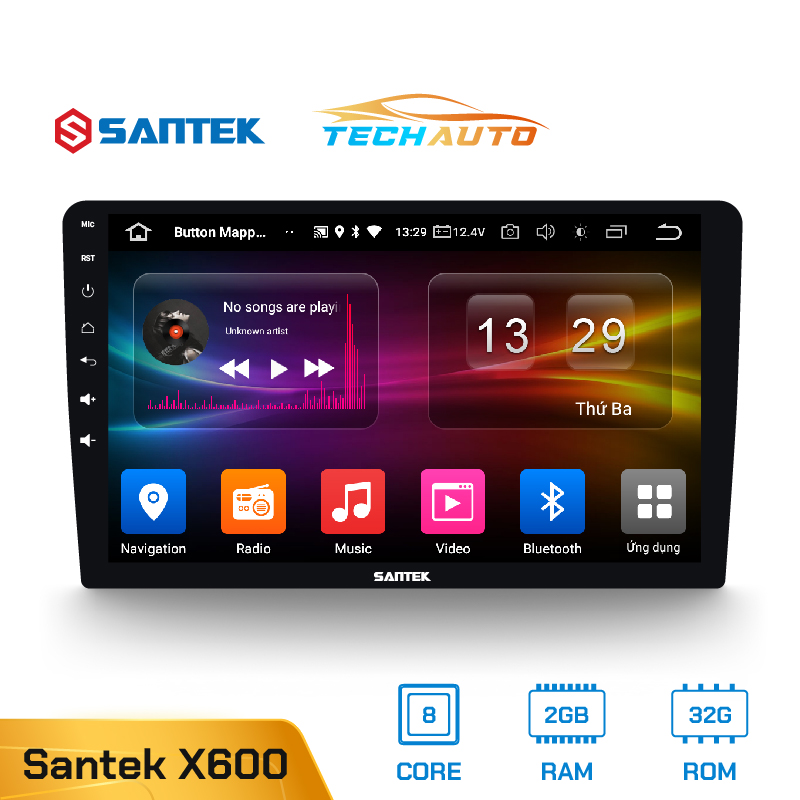 Màn Hình Android Santek X600 Kích Thước Màn 9 inch Và 10 inch