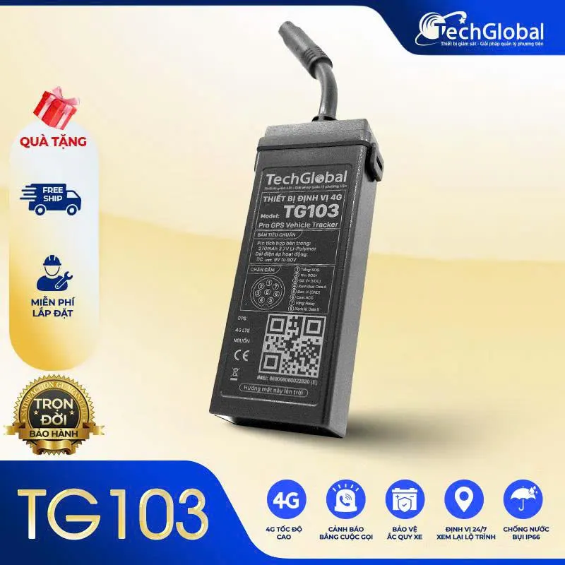 Định Vị TG103 Chi 4G - Phiên Bản Cao Cấp - Siêu Bền Bỉ