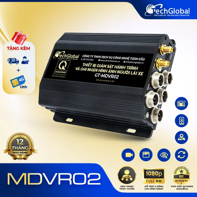 Thiết bị giám sát hành trình và Ghi nhận hình ảnh người lái xe MDVR02