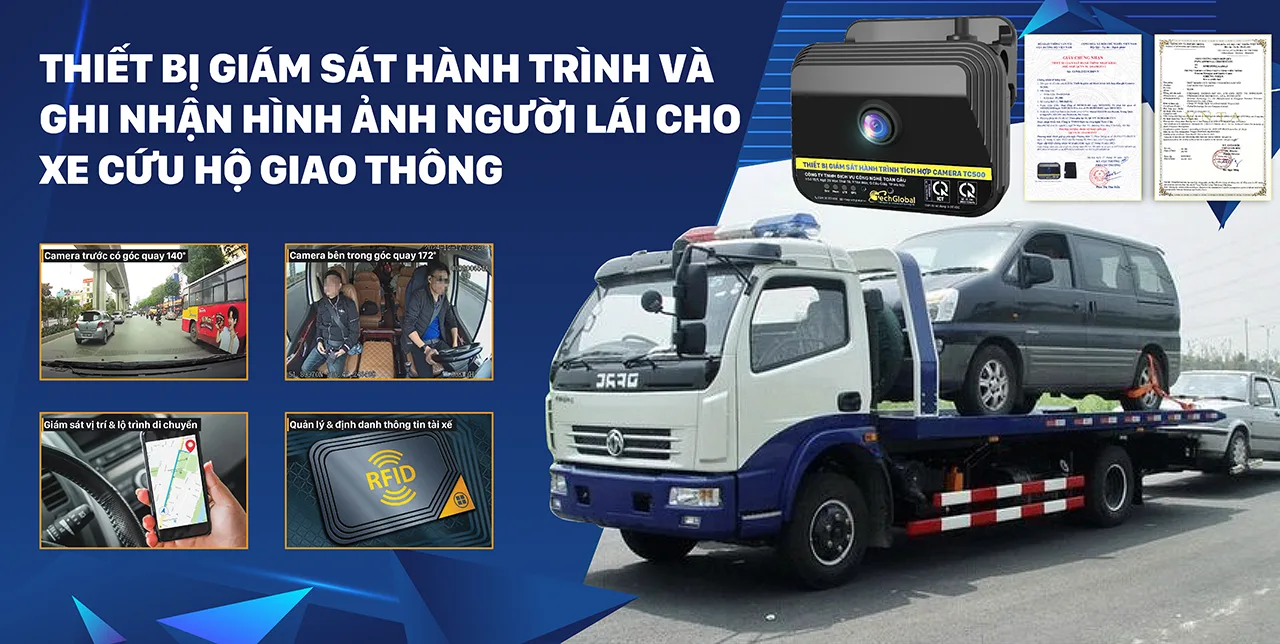 Quy định lắp camera giám sát hành trình xe cứu hộ giao thông từ ngày 1/1/2025