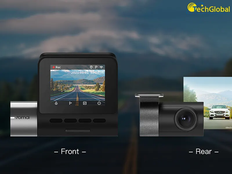 Camera hành trình 70mai A500S ghi hình trước sau đầy đủ