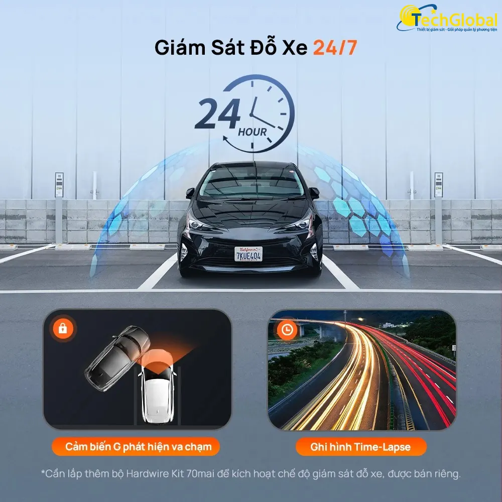 70mai A810 Lite bảo vệ xe toàn diện mọi lúc, mọi nơi