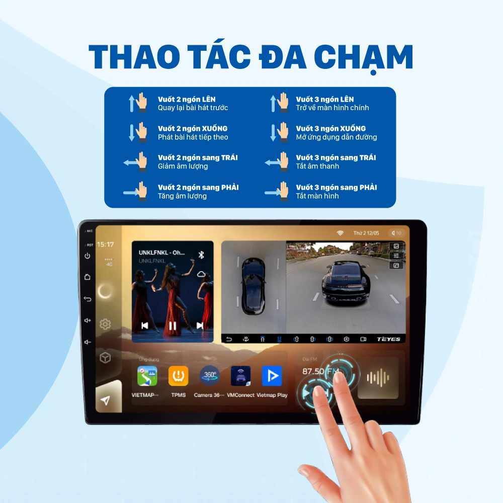 Màn Hình Android Teyes CC3L Lite Với Thao Tác Đa Chạm