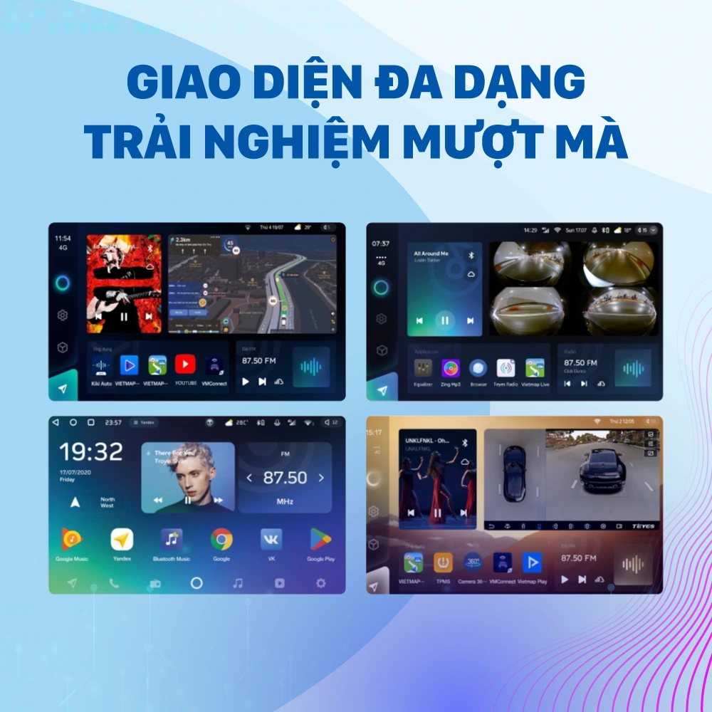 Màn Hình Android Teyes CC3L Lite Với Giao Diện Đa Dạng