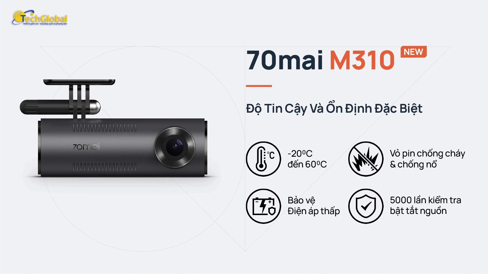 Camera Hành Trình 70mai M310 độ bền cao