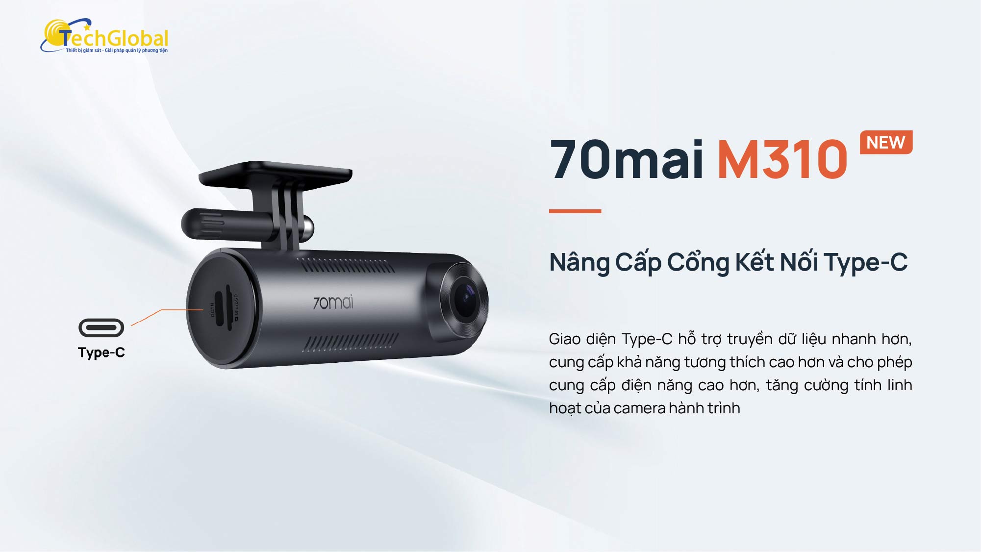 Camera Hành Trình 70mai M310 chân nguồn type C