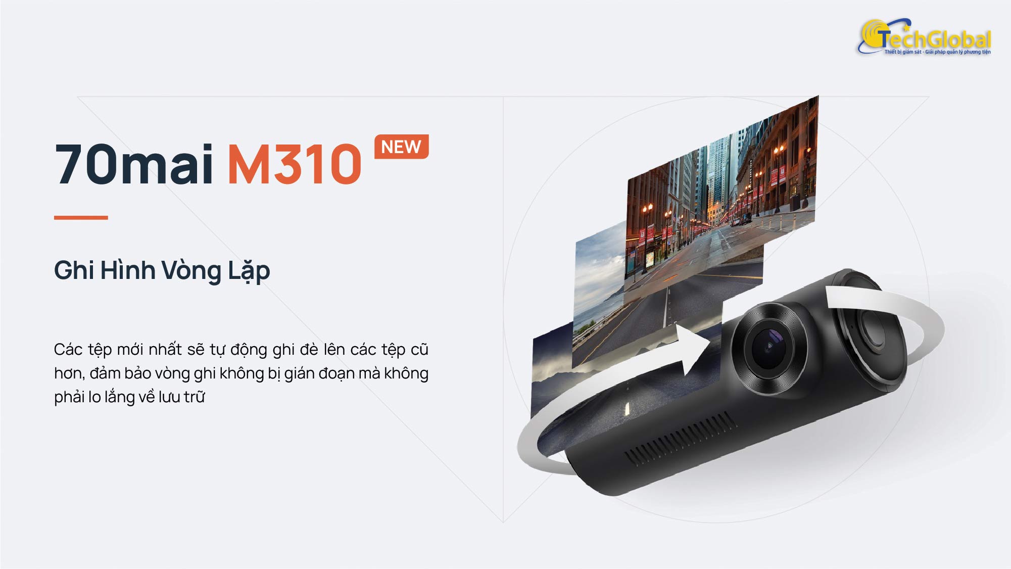 Camera Hành Trình 70mai M310 ghi hình vòng lặp