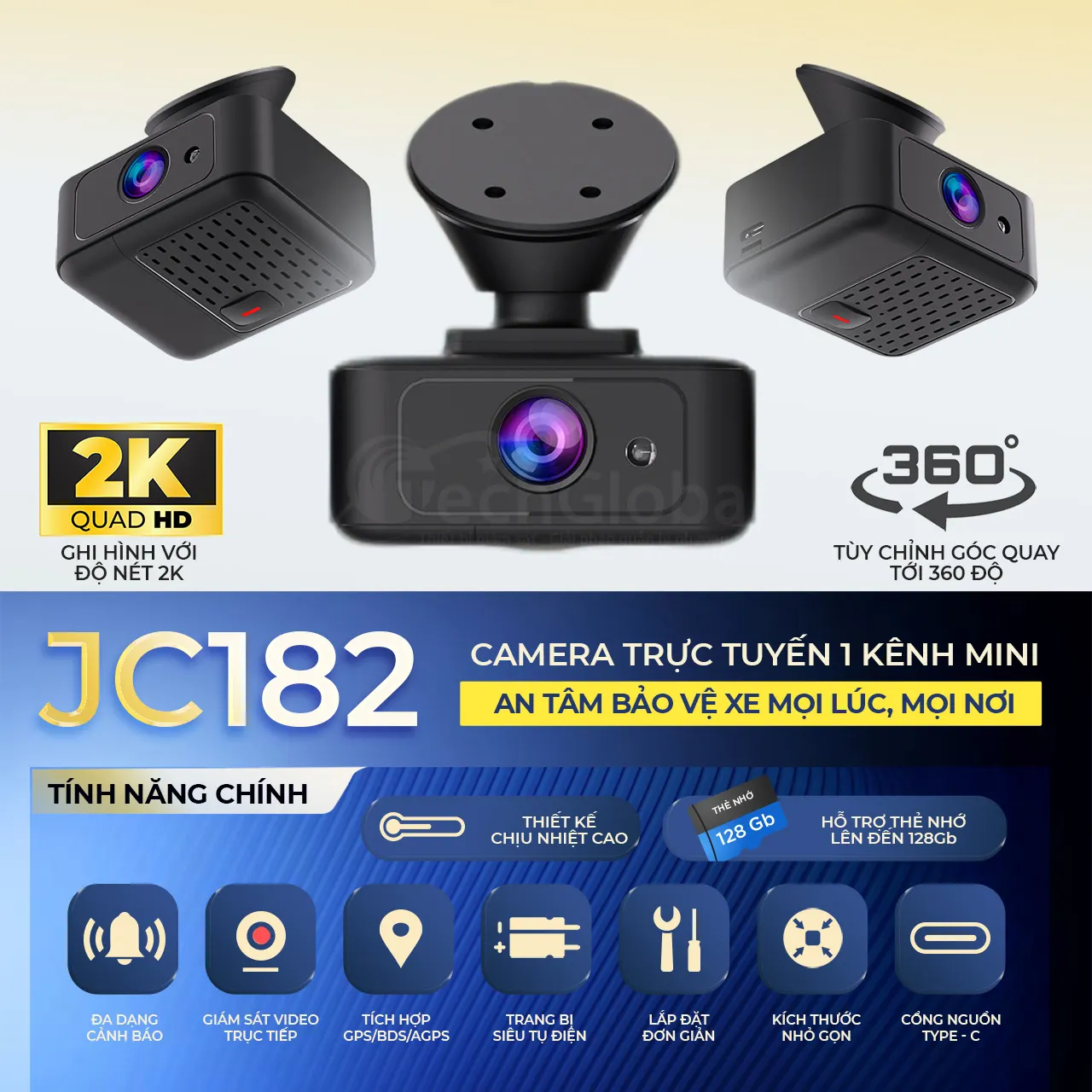 Camera Hành Trình Trực Tuyến 1 Kênh JC182