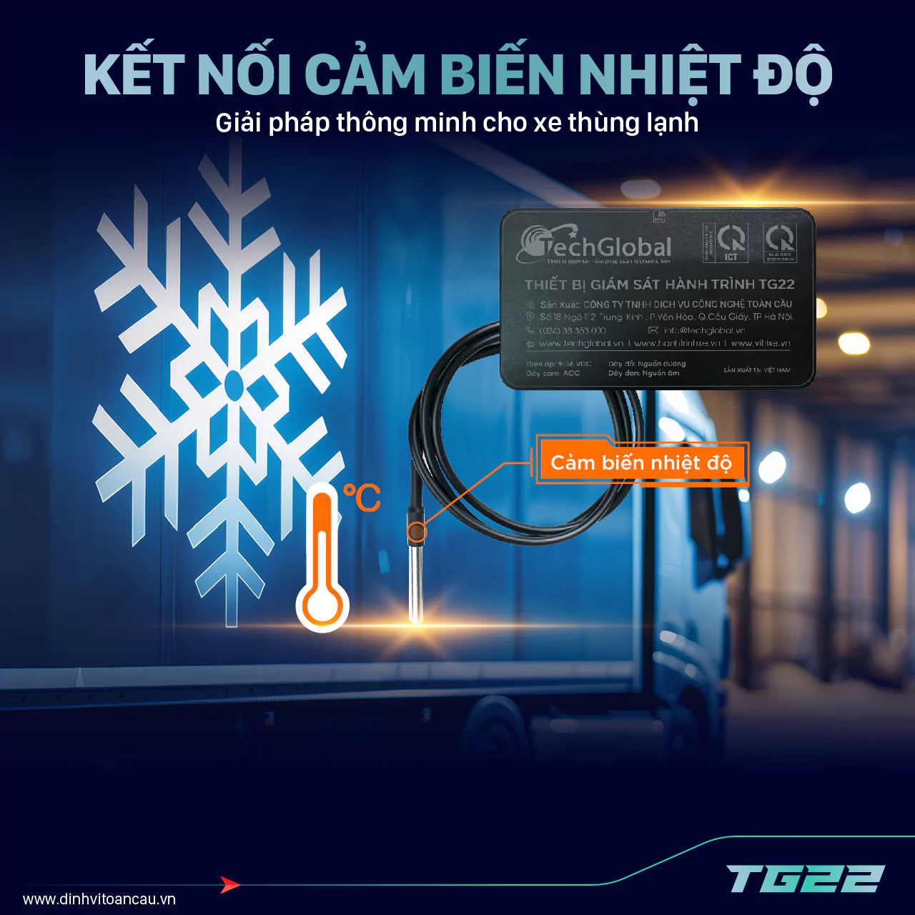 TG22 4G hỗ trợ kết nối cảm biến nhiệt